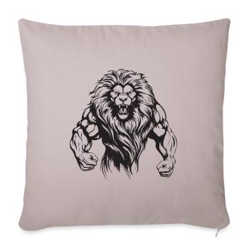 Lion Musculation - Housse de coussin décorative 45 x 45 cm - taupe clair - Devant