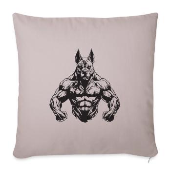 Musculation canine - Housse de coussin décorative 45 x 45 cm - taupe clair - Devant
