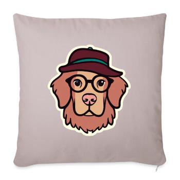 Labrador Lady Hundeliebhaber Puppy - Sofakissenbezug 45 x 45 cm - helles Taupe - Vorne