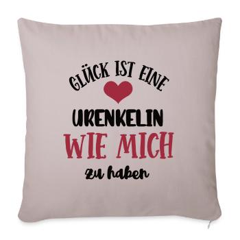 Ur-Enkelin Mädchen Enkelkind Urenkelin Kind Enkel - Sofakissenbezug 45 x 45 cm - helles Taupe - Vorne