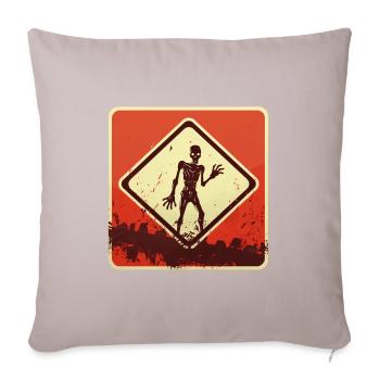 Halloween Zombieschild - Sofakissenbezug 45 x 45 cm - helles Taupe - Vorne