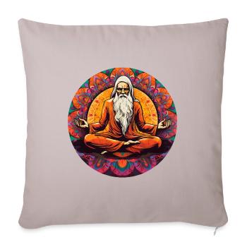 Meditation Guru - Sofa pillowcase 17,3'' x 17,3'' (45 x 45 cm) - light taupe - Front
