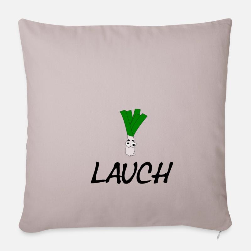 Lauch! - Sofakissenbezug 45 x 45 cm - helles Taupe