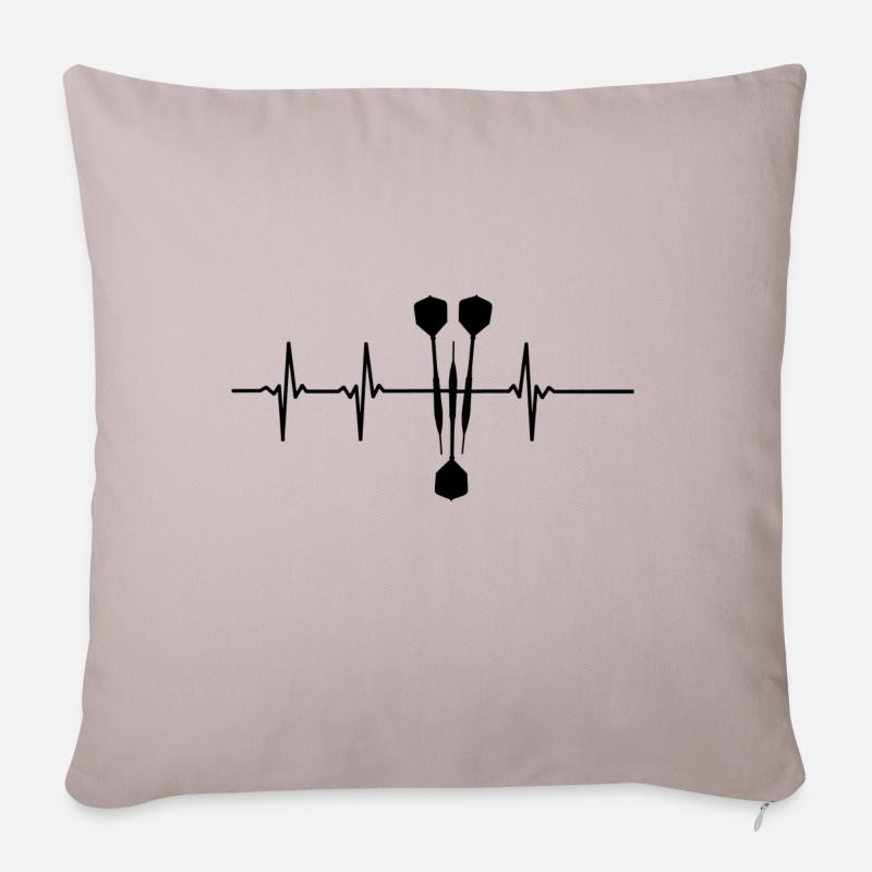 jeu de fléchettes - Housse de coussin décorative 45 x 45 cm - taupe clair