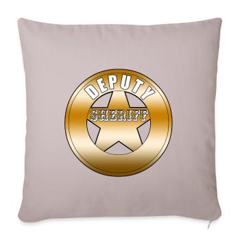Bouclier adjoint d’insigne de shérif - Housse de coussin décorative 45 x 45 cm - taupe clair - Devant