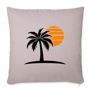 Palm Tree Sun Island - Housse de coussin décorative 45 x 45 cm - taupe clair - Devant