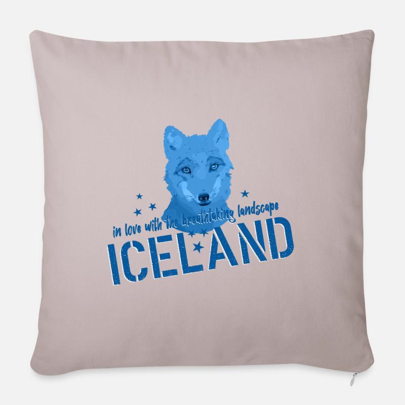 Iceland fox Island - Sofakissenbezug 45 x 45 cm - helles Taupe