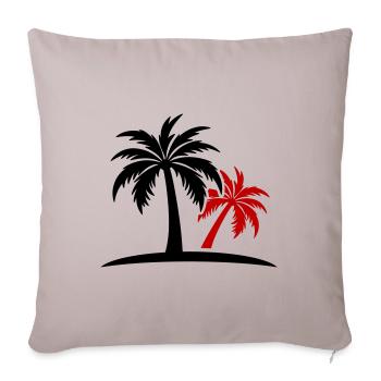 Île Palm - Housse de coussin décorative 45 x 45 cm - taupe clair - Devant