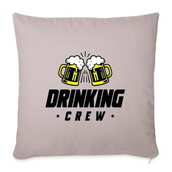 Drinking Crew Beer - Sofa pillowcase 17,3'' x 17,3'' (45 x 45 cm) - light taupe - Front