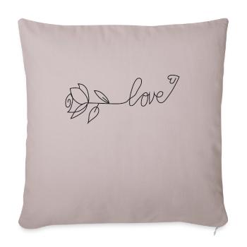Love - Sofa pillowcase 17,3'' x 17,3'' (45 x 45 cm) - light taupe - Front