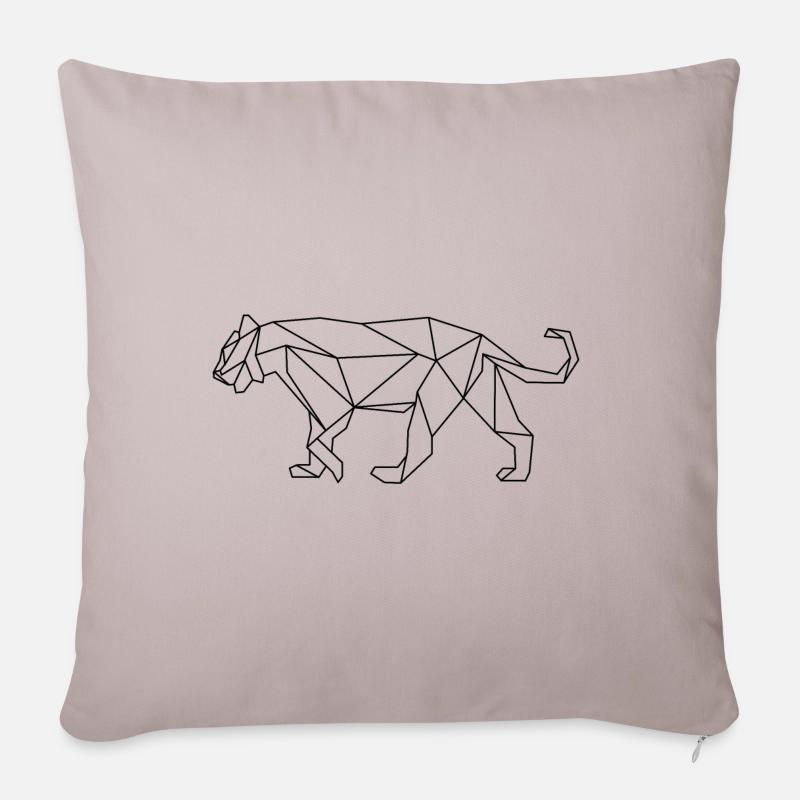 Tiger - Sofakissenbezug 45 x 45 cm - helles Taupe