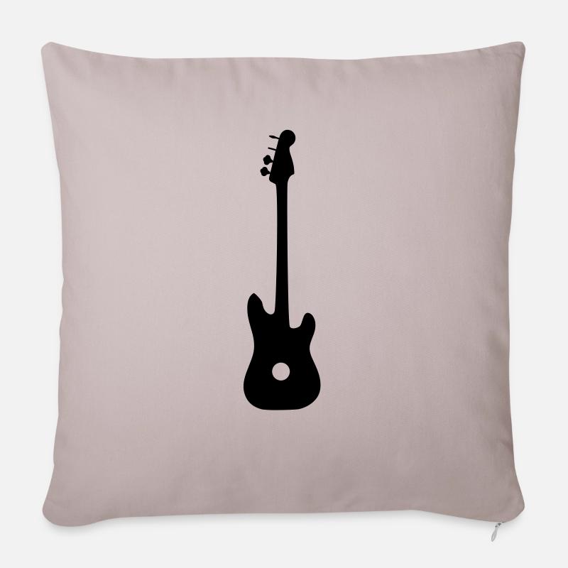 guitare - Housse de coussin décorative 45 x 45 cm - taupe clair