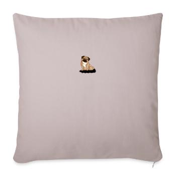 PUG - Sofa pillowcase 17,3'' x 17,3'' (45 x 45 cm) - light taupe - Front