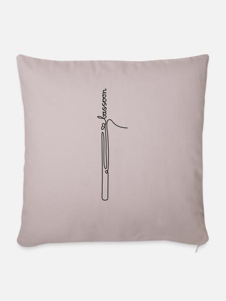 one line bassoon - Sofakissenbezug 45 x 45 cm - helles Taupe