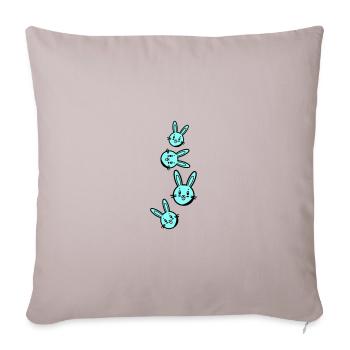 Lapin symbole de Pâques - Housse de coussin décorative 45 x 45 cm - taupe clair - Devant