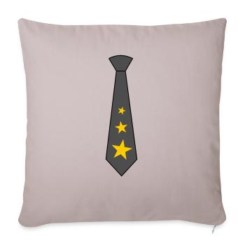 Cravate avec des étoiles - Housse de coussin décorative 45 x 45 cm - taupe clair - Devant