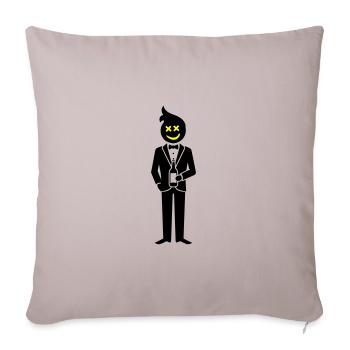Équipe de mariage du marié - Housse de coussin décorative 45 x 45 cm - taupe clair - Devant