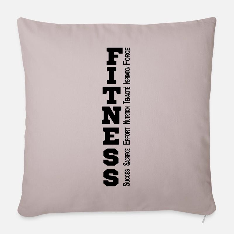 Fitness - Sofakissenbezug 45 x 45 cm - helles Taupe