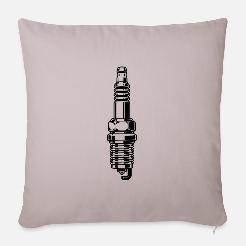 spark plug - Sofakissenbezug 45 x 45 cm - helles Taupe
