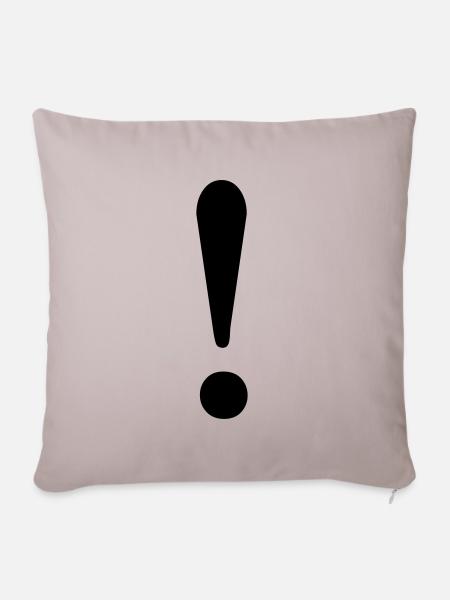 So und nicht anders! Ausrufezeichen, Aussage - Sofakissenbezug 45 x 45 cm - helles Taupe