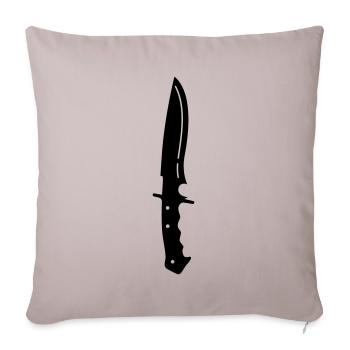 Mes pictogram - Sierkussenhoes, 45 x 45 cm - licht taupe - Voor
