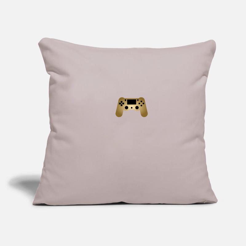 Controller Gaming Gold Nerd Geek Geschenkidee Sofakissenbezug 45 x 45 cm