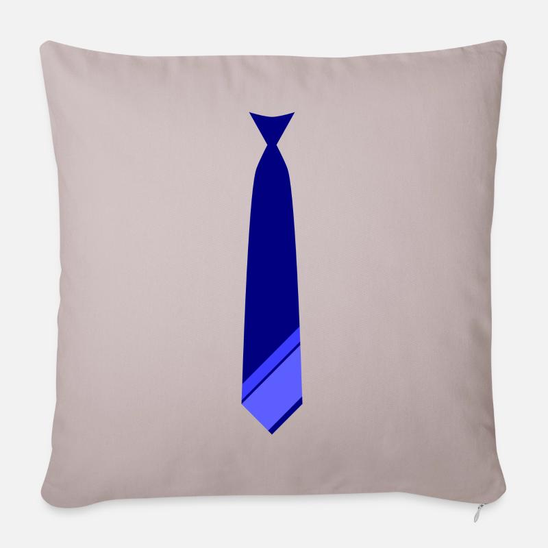 Blaue Krawatte - Sofakissenbezug 45 x 45 cm - helles Taupe