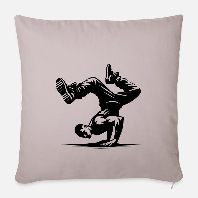 Breakdance - Sofakissenbezug 45 x 45 cm - helles Taupe