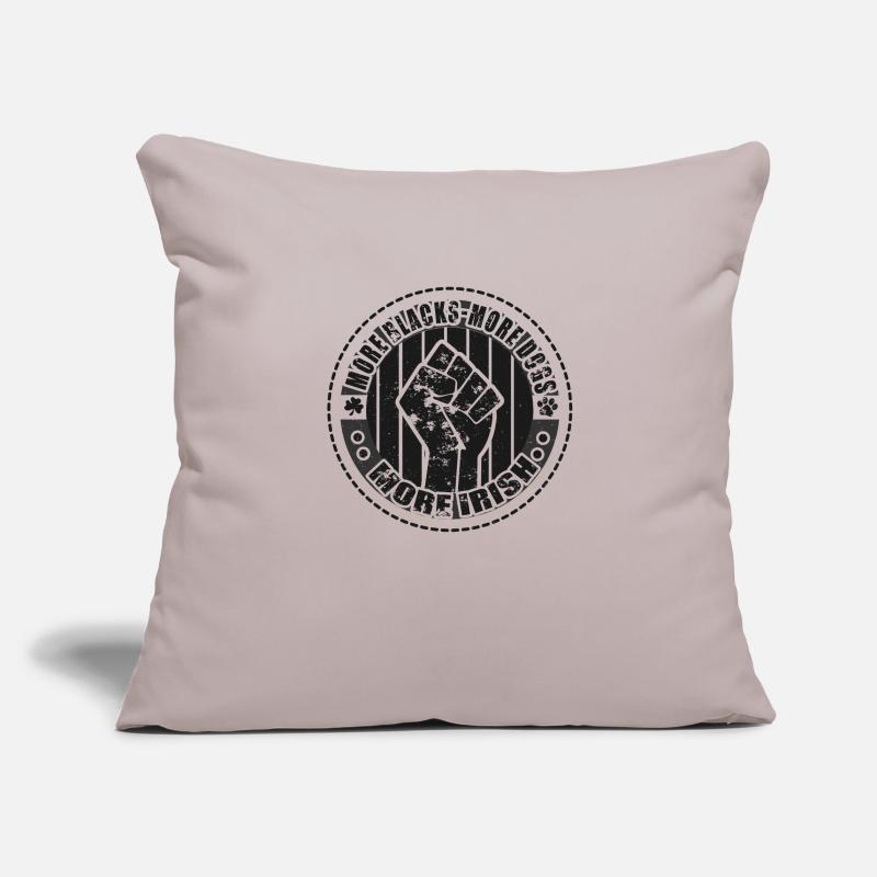 Plus de Noirs Plus de chiens Plus d’Irlandais Housse de coussin décorative 45 x 45 cm