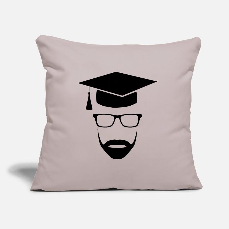 Master Uni Nerd with Beard Sofa pillowcase 17,3'' x 17,3'' (45 x 45 cm)