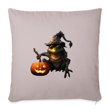 Halloween Witch Toad - Sofa pillowcase 17,3'' x 17,3'' (45 x 45 cm) - light taupe - Front