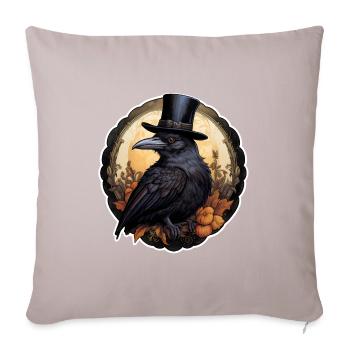 Halloween Raven 1 - Sofa pillowcase 17,3'' x 17,3'' (45 x 45 cm) - light taupe - Front