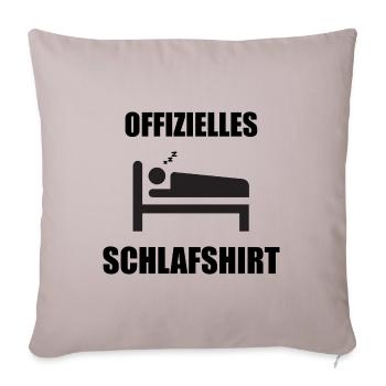Offizielles Schlafshirt - Sofakissenbezug 45 x 45 cm - helles Taupe - Vorne