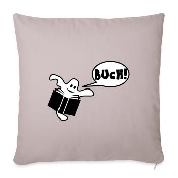 Buch - Sofakissenbezug 45 x 45 cm - helles Taupe - Vorne