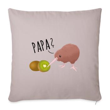 Kiwi Papa - Bist du's? - Sofakissenbezug 45 x 45 cm - helles Taupe - Vorne
