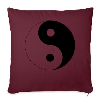 Yin Yang - Sofakissenbezug 45 x 45 cm - Burgunderrot - Vorne