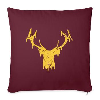 #superior: Deer - Housse de coussin décorative 45 x 45 cm - bordeaux - Devant