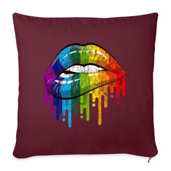 Gay Pride - Sofakissenbezug 45 x 45 cm - Burgunderrot - Vorne