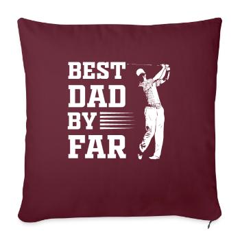 Golfer Golf - Housse de coussin décorative 45 x 45 cm - bordeaux - Devant