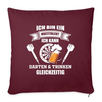 Dart Darling Bière - Housse de coussin décorative 45 x 45 cm - bordeaux - Devant