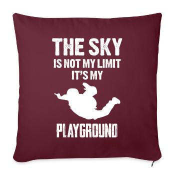 Skydive Fallschirmspringen Geschenkidee - Housse de coussin décorative 45 x 45 cm - bordeaux - Devant