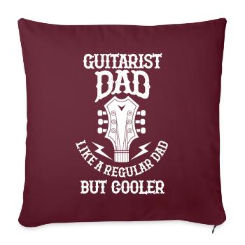 Guitare Guitariste père cadeau de la fête des pères - Housse de coussin décorative 45 x 45 cm - bordeaux - Devant