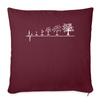 Planter des arbres - Housse de coussin décorative 45 x 45 cm - bordeaux - Devant