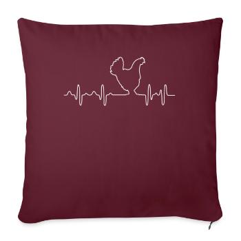 Poulet Poulet - Housse de coussin décorative 45 x 45 cm - bordeaux - Devant