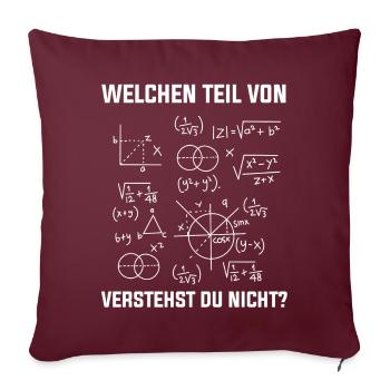 Mathematik Geometrie - Sofakissenbezug 45 x 45 cm - Burgunderrot - Vorne