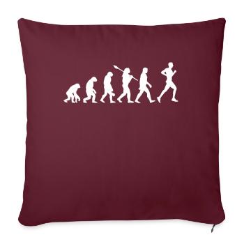 Courir Jogging Evolution - Housse de coussin décorative 45 x 45 cm - bordeaux - Devant