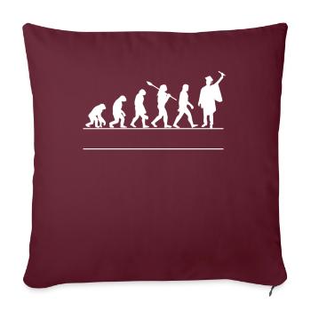Idée de cadeau drôle de Graduation Evolution - Housse de coussin décorative 45 x 45 cm - bordeaux - Devant