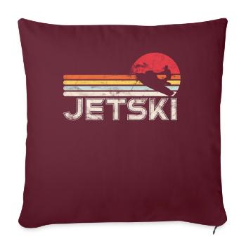 Jet ski ski nautique - Housse de coussin décorative 45 x 45 cm - bordeaux - Devant