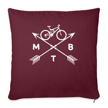 VTT VTT - Housse de coussin décorative 45 x 45 cm - bordeaux - Devant