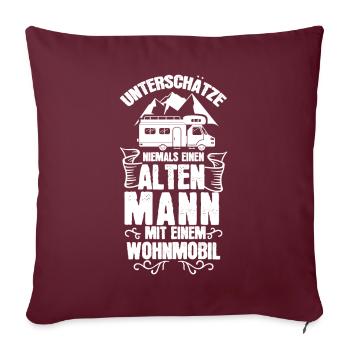 Mobile home man - Housse de coussin décorative 45 x 45 cm - bordeaux - Devant